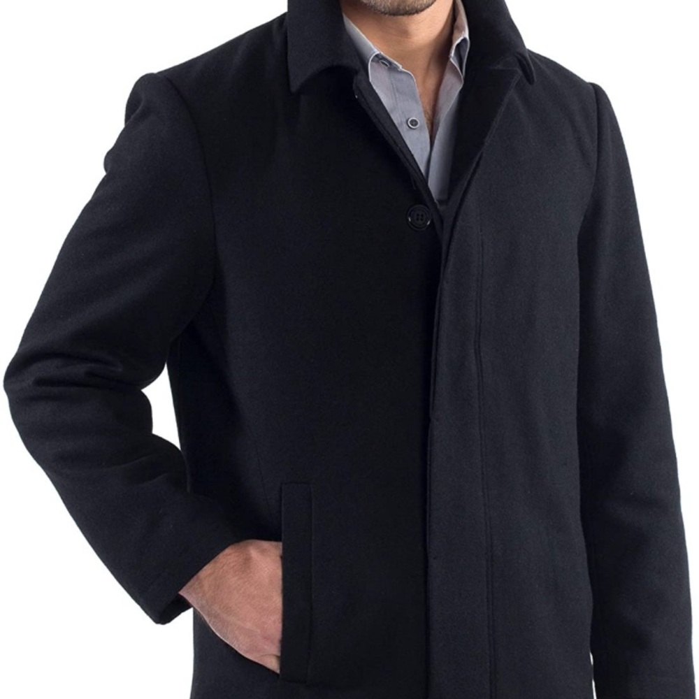 Bacharach Button Up Wool Blend Coat in Brown